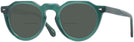 Round Transparent Green Truman Bifocal Reading Sunglasses View #1