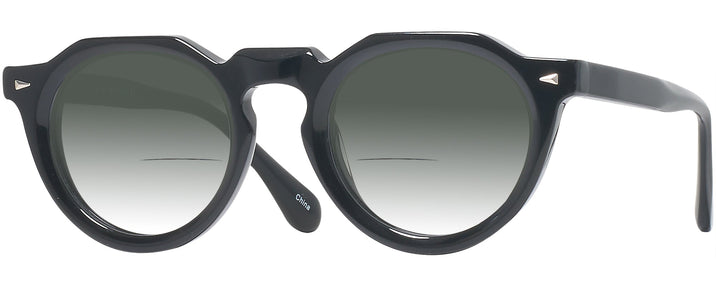 Round Black Truman w/ Gradient Bifocal Reading Sunglasses View #1