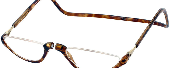 Rectangle Light Tortoise CliC Sonoma Single Vision Half Frame View #1