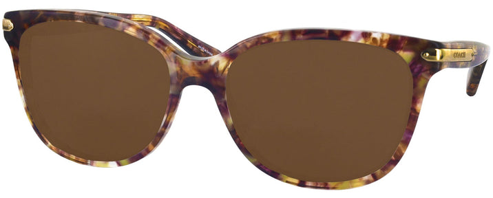 Square Confetti Light Brown Coach 8132 Progressive Reading Sunglasses View #1