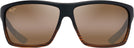 Rectangle Dark Brown Stripe/HCL Lens Maui Jim Alenuihaha 839 View #2