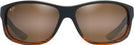 Oval Dark Brown Stripe/HCL Lens Maui Jim Kaiwi Channel 840 View #2