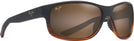 Oval Dark Brown Stripe/HCL Lens Maui Jim Kaiwi Channel 840 View #1