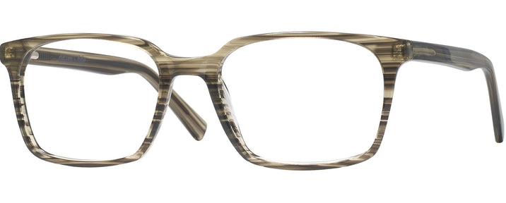 Square Brown Stripe Continental Single Vision Full Frame View #1
