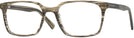 Square Brown Stripe Continental Single Vision Full Frame View #1