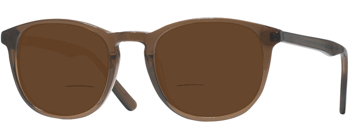 Round Crystal Brown Liberty Island Bifocal Reading Sunglasses View #1