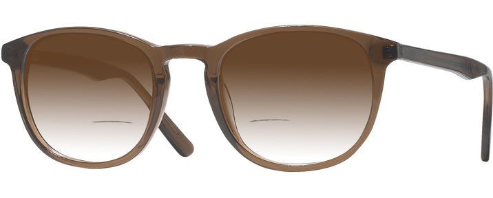 Round Crystal Brown Liberty Island w/ Gradient Bifocal Reading Sunglasses View #1