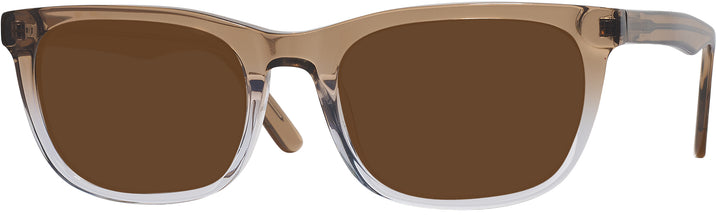 Rectangle Crystal Brown Gradient Pioneer Progressive Reading Sunglasses View #1