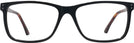 Square Black W/ Tortoise Temples Trail Blazer Single Vision Full Frame View #2