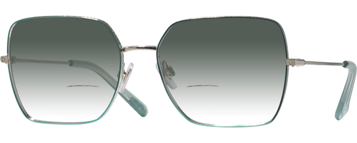 Oversized,Square Silver/azure Dolce &amp; Gabbana 1323 w/ Gradient Bifocal Reading Sunglasses View #1
