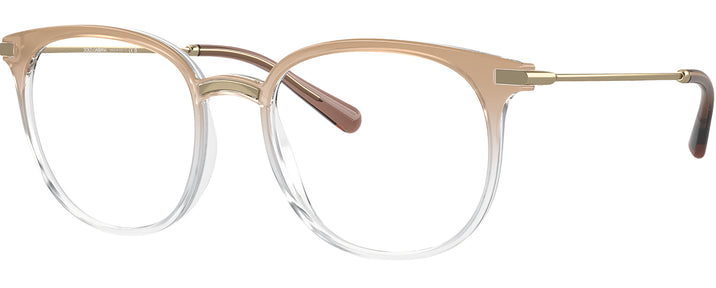 Round Camel Gradient Crystal Dolce &amp; Gabbana 5071L Single Vision Full Frame View #1