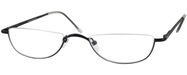 Rectangle Black Eurospec 39 Single Vision Half Frame View #1