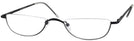 Rectangle Black Eurospec 39 Single Vision Half Frame View #1
