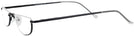 Rectangle Black Eurospec 39 Single Vision Half Frame View #3