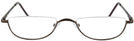 Rectangle Brown Eurospec 39 Single Vision Half Frame View #2