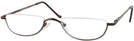 Rectangle Brown Eurospec 39 Single Vision Half Frame View #1