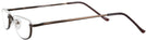 Rectangle Brown Eurospec 39 Single Vision Half Frame View #3