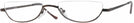 Rectangle Matte Brown Eurospec 39 Single Vision Half Frame View #1
