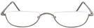 Rectangle Gunmetal Eurospec 39 Single Vision Half Frame View #2