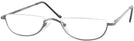 Rectangle Gunmetal Eurospec 39 Single Vision Half Frame View #1