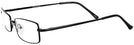 Rectangle Black Eurospec 40 Single Vision Half Frame View #3