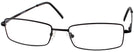 Rectangle Black Eurospec 40 Single Vision Half Frame View #1