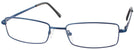 Rectangle Blue Eurospec 40 Single Vision Half Frame View #1