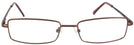 Rectangle Brown Eurospec 40 Single Vision Half Frame View #2