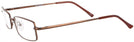 Rectangle Brown Eurospec 40 Single Vision Half Frame View #3
