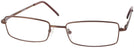 Rectangle Brown Eurospec 40 Single Vision Half Frame View #1