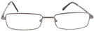 Rectangle Gunmetal Eurospec 40 Single Vision Half Frame View #2