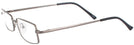 Rectangle Gunmetal Eurospec 40 Single Vision Half Frame View #3
