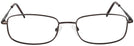 Rectangle Brown Eurospec 42 Single Vision Full Frame View #2