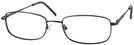 Rectangle Brown Eurospec 42 Single Vision Full Frame View #1
