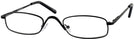 Rectangle Black Eurospec IX Single Vision Half Frame View #1