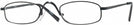 Rectangle Matte Black Eurospec IX Single Vision Half Frame View #1