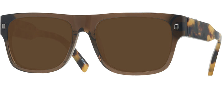 Rectangle Brown/tortoise Zegna EZ0088 Progressive Reading Sunglasses View #1