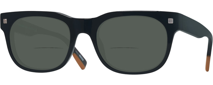 Square Black Zegna EZ0101 Bifocal Reading Sunglasses View #1