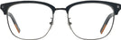 Square Black/silver Zegna EZ0143-D Single Vision Full Frame View #2