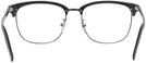Square Black/silver Zegna EZ0143-D Single Vision Full Frame View #4