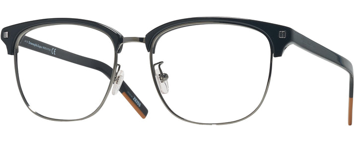 Square Black/silver Zegna EZ0143-D Progressive No-Lines View #1