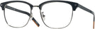Square Black/silver Zegna EZ0143-D Progressive No-Lines View #1