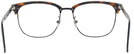 Square Tortoise/black Zegna EZ0143-D Progressive No-Lines View #4