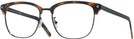 Square Tortoise/black Zegna EZ0143-D Progressive No-Lines View #1
