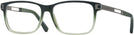 Square Dark Green Fade Zegna EZ5076 Single Vision Full Frame View #1