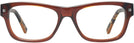Square Brown Zegna EZ5126 Single Vision Full Frame View #2