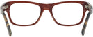 Square Brown Zegna EZ5126 Single Vision Full Frame View #4
