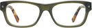 Square Green Zegna EZ5126 Single Vision Full Frame View #2