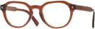 Round Brown Zegna EZ5128 Single Vision Full Frame View #1