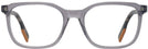 Square Transparent Grey/black Havana Zegna EZ5129 Single Vision Full Frame View #2